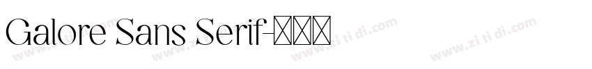Galore Sans Serif字体转换